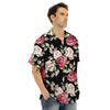 Rose Valentine's Day Print Pattern Men's Hawaiian Shirt-grizzshop