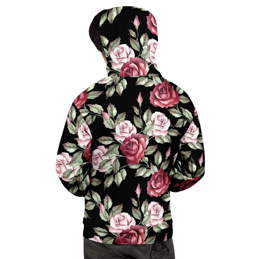 Rose Valentine's Day Print Pattern Men's Hoodie-grizzshop