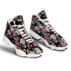 Rose Valentine's Day Print Pattern White Basketball Shoes-grizzshop