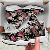 Rose Valentine's Day Print Pattern White Basketball Shoes-grizzshop