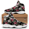 Rose Valentine's Day Print Pattern White Basketball Shoes-grizzshop