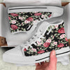 Rose Valentine's Day Print Pattern White High Top Shoes-grizzshop