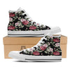 Rose Valentine's Day Print Pattern White High Top Shoes-grizzshop