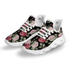 Rose Valentine's Day Print Pattern White Running Shoes-grizzshop