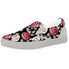 Rose Valentine's Day Print Pattern White Slip On Shoes-grizzshop