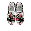 Rose Valentine's Day Print Pattern White Slip On Shoes-grizzshop