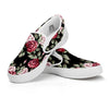 Rose Valentine's Day Print Pattern White Slip On Shoes-grizzshop