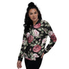 Rose Valentine's Day Print Pattern Women's Bomber Jacket-grizzshop