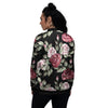 Rose Valentine's Day Print Pattern Women's Bomber Jacket-grizzshop