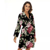 Rose Valentine's Day Print Pattern Women's Robe-grizzshop