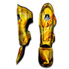 Rose Yellow Print Muay Thai Shin Guards-grizzshop