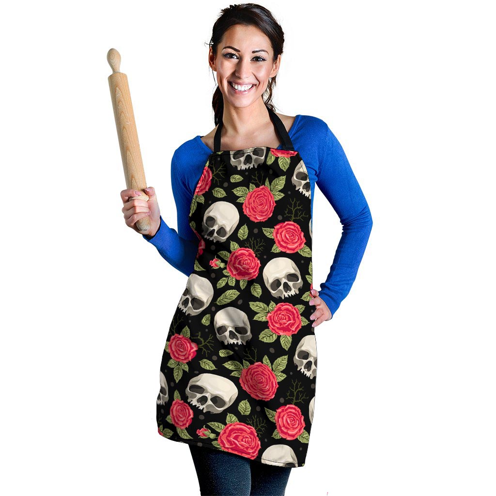 Rose Skull Women's Apron-grizzshop