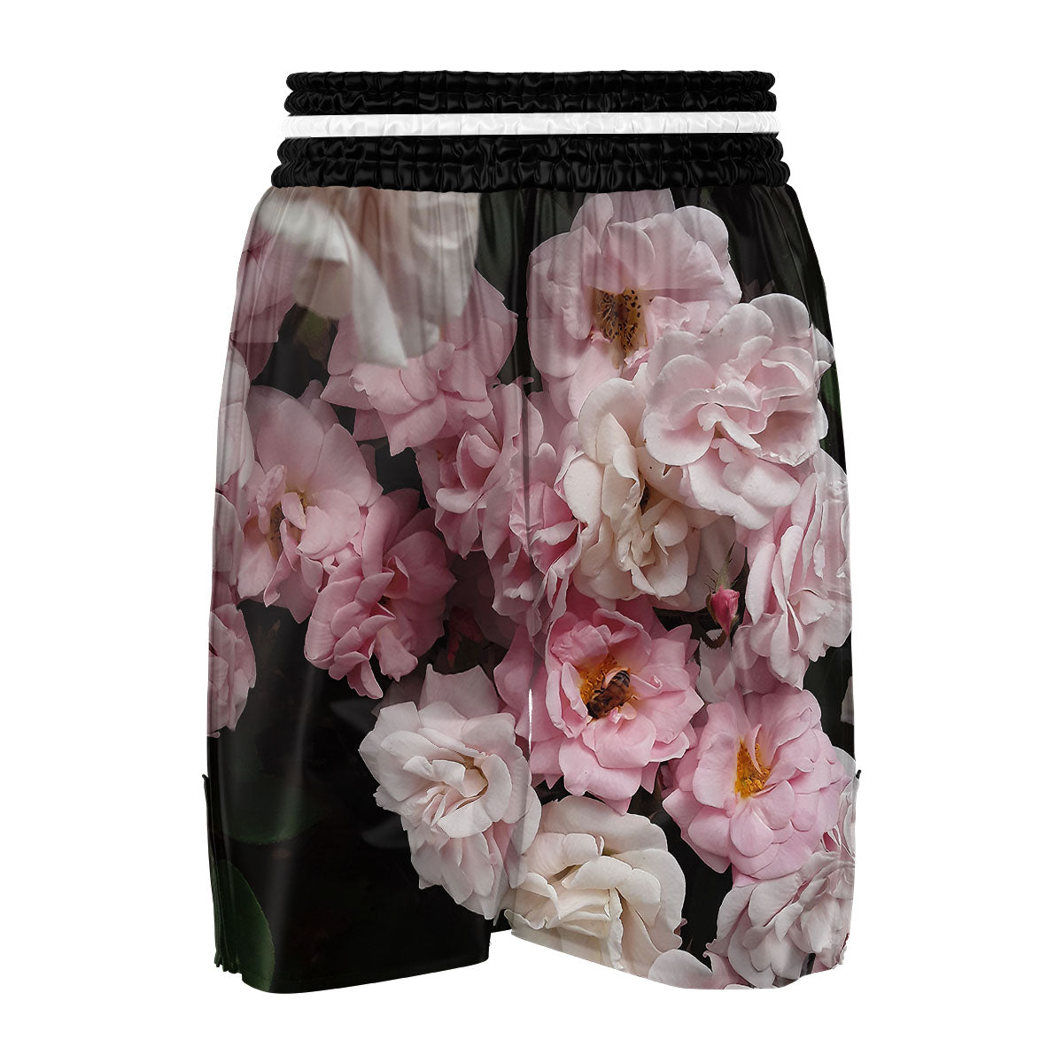 Roses Floral Retro Pink Print Boxing Shorts-grizzshop