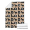 Rottweiler Dog Pattern Print Blanket-grizzshop