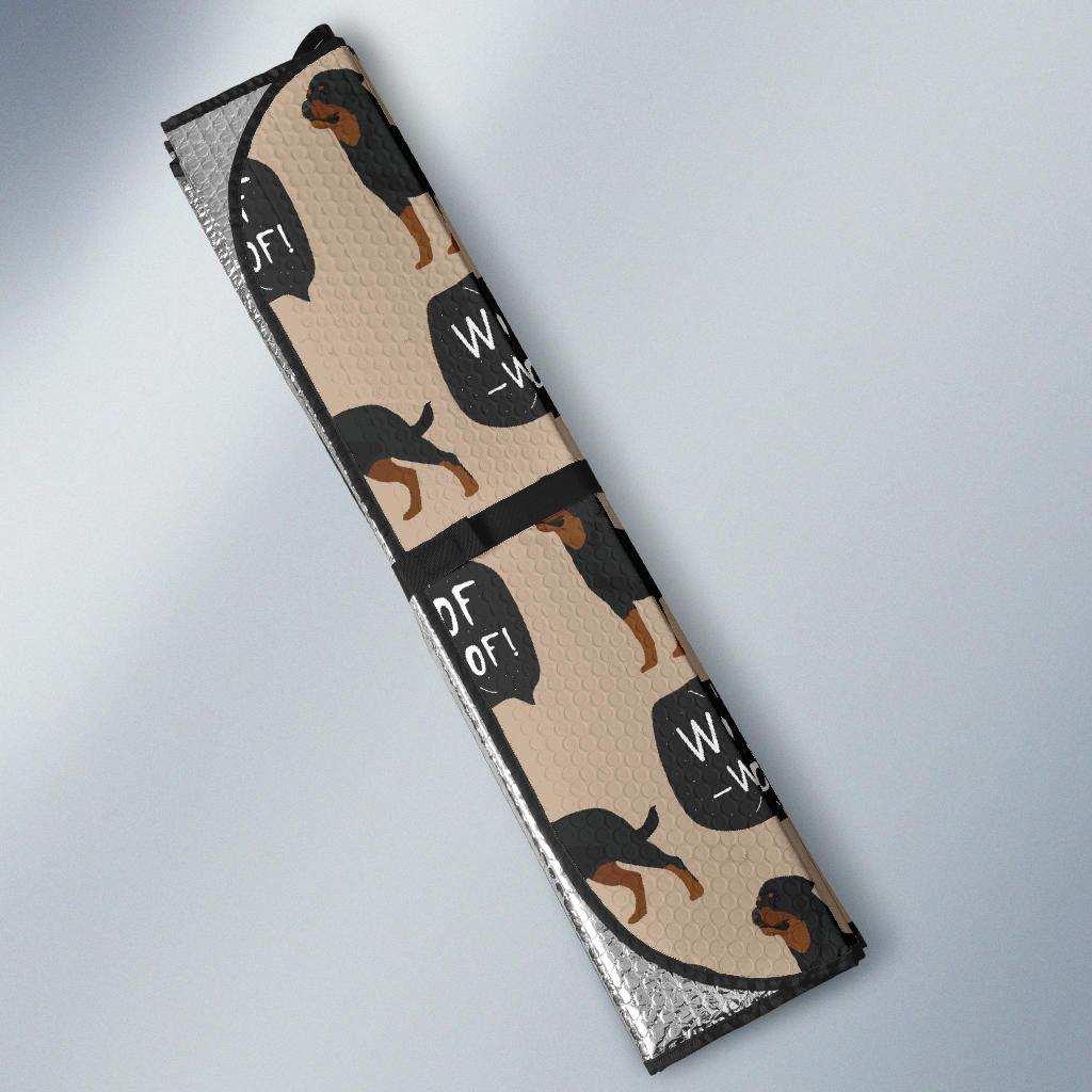Rottweiler Dog Pattern Print Car Sun Shade-grizzshop
