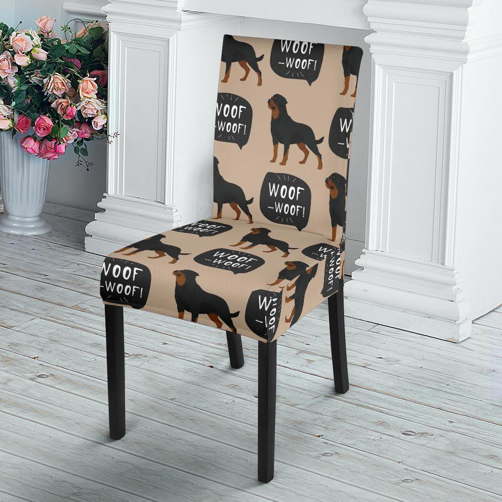 Rottweiler Dog Pattern Print Chair Cover-grizzshop