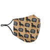 Rottweiler Dog Pattern Print Face Mask-grizzshop