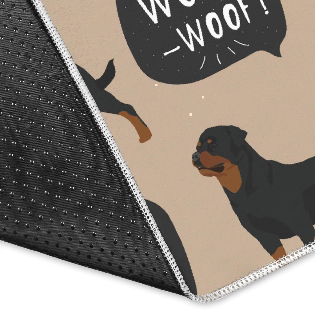 Rottweiler Dog Pattern Print Floor Mat-grizzshop