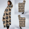 Rottweiler Dog Pattern Print Hooded Blanket-grizzshop