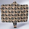 Rottweiler Dog Pattern Print Hooded Blanket-grizzshop