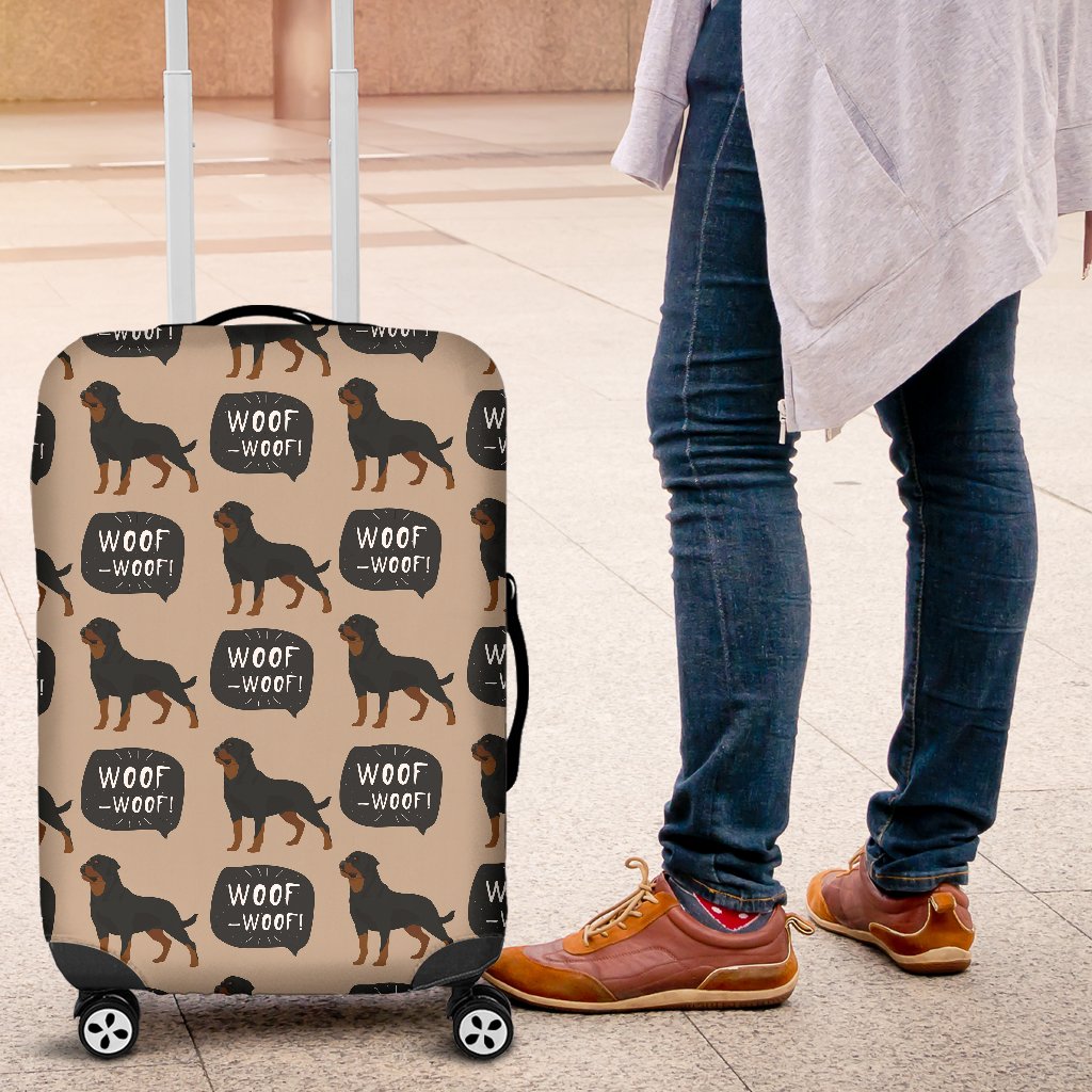 Rottweiler Dog Pattern Print Luggage Cover Protector-grizzshop