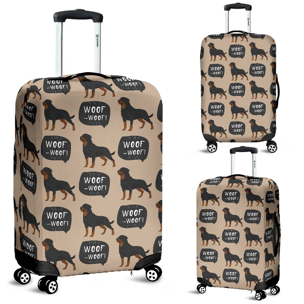 Rottweiler Dog Pattern Print Luggage Cover Protector-grizzshop