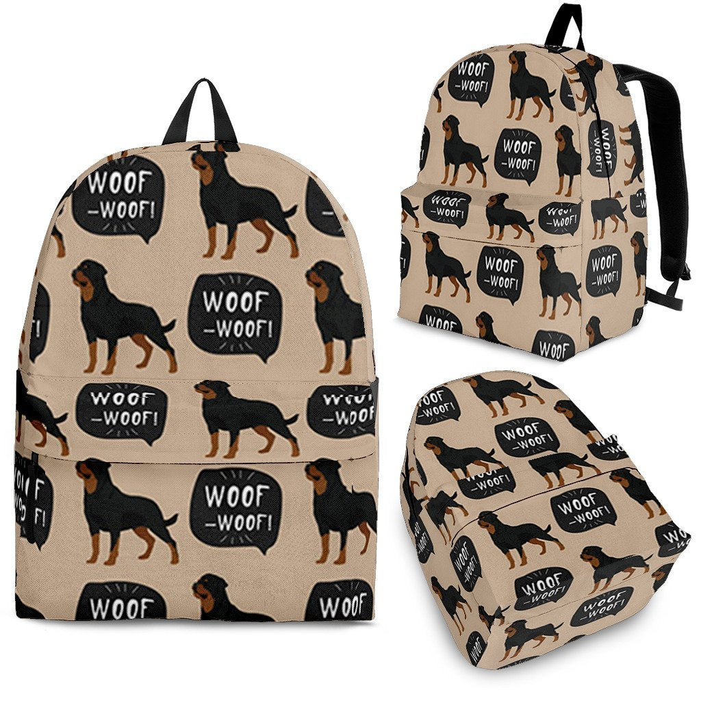 Rottweiler Dog Pattern Print Premium Backpack-grizzshop