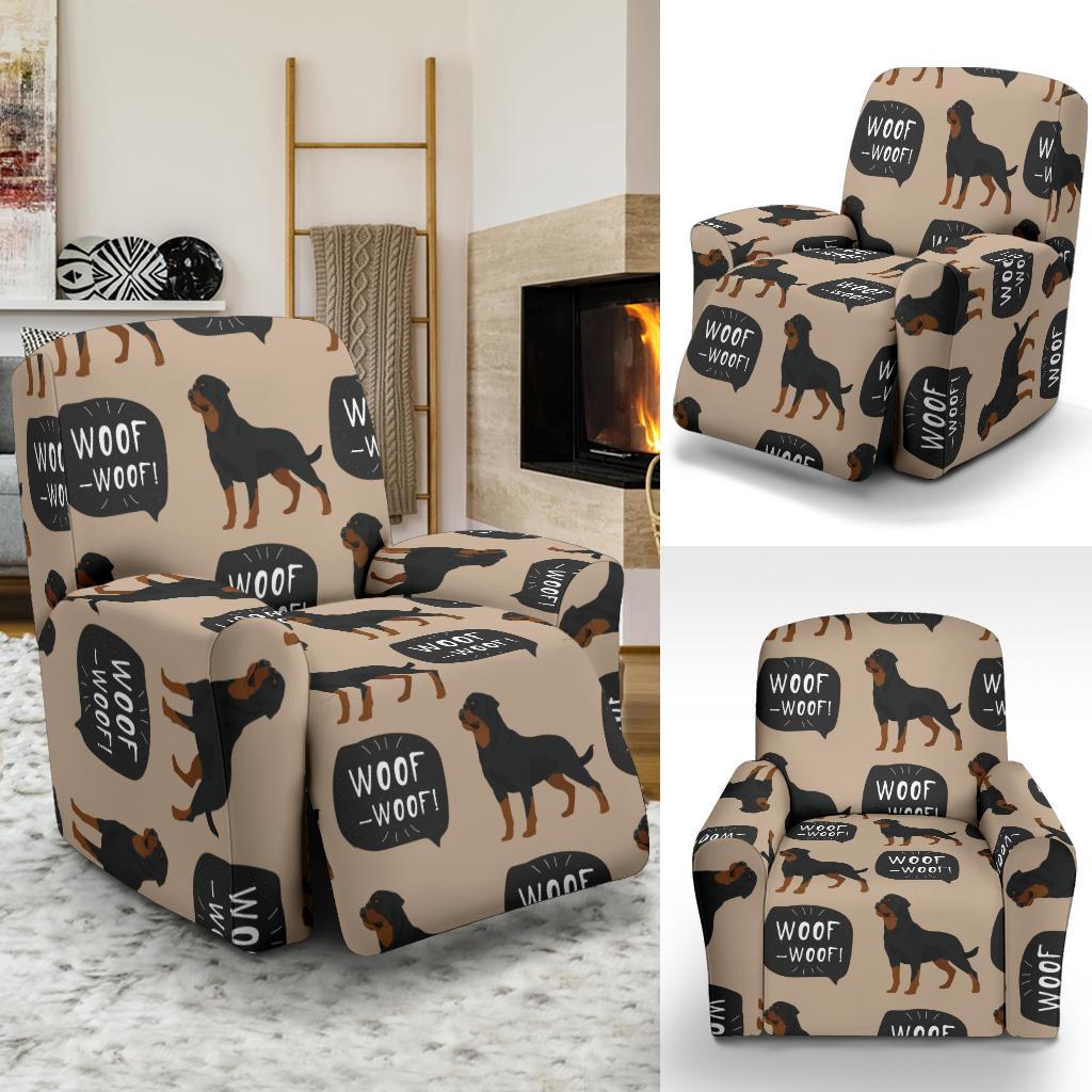 Rottweiler Dog Pattern Print Recliner Cover-grizzshop