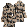 Rottweiler Dog Pattern Print Women Long Robe-grizzshop