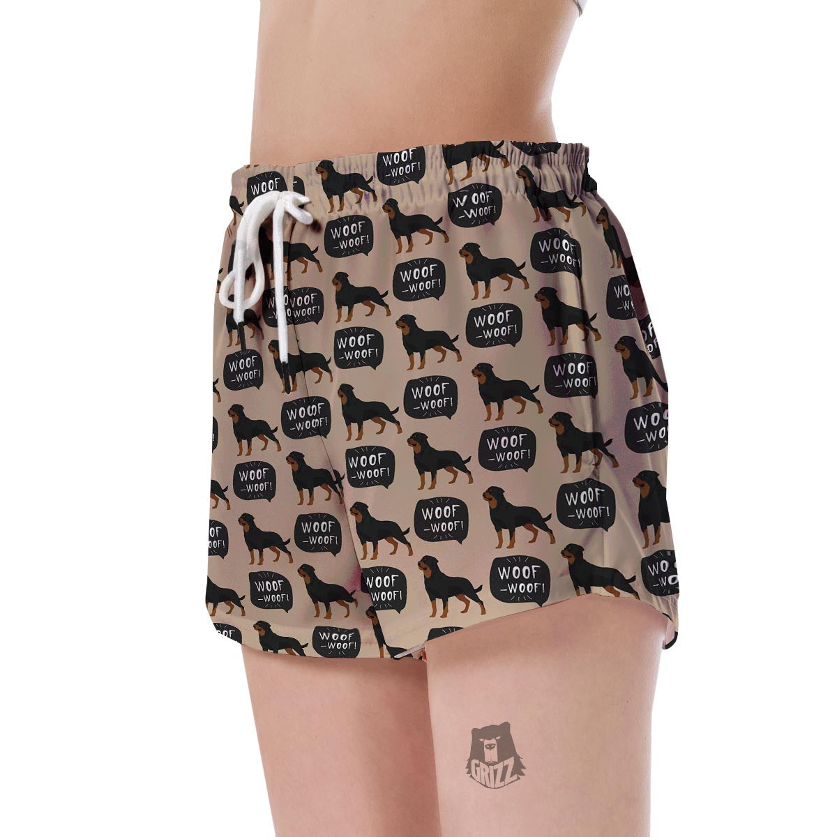 Rottweiler Dog Pattern Print Women's Shorts-grizzshop