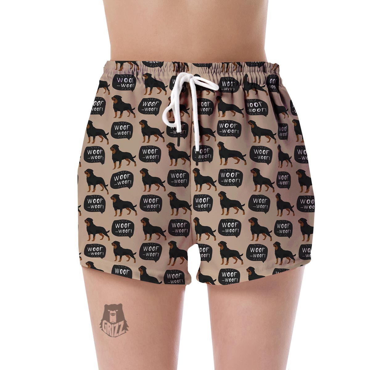 Rottweiler Dog Pattern Print Women's Shorts-grizzshop