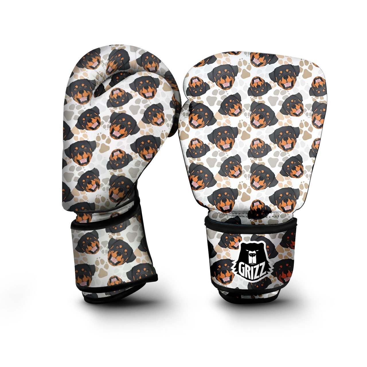 Rottweiler Print Pattern Boxing Gloves-grizzshop