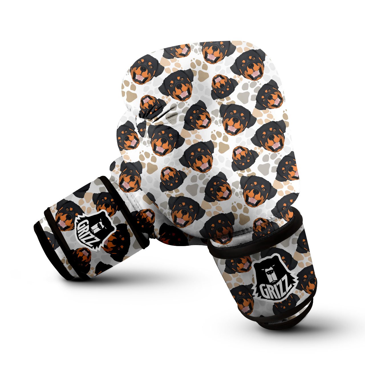 Rottweiler Print Pattern Boxing Gloves-grizzshop