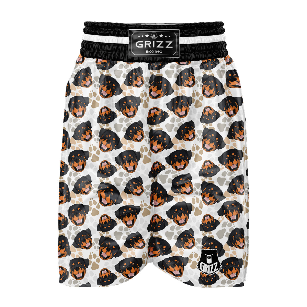 Rottweiler Print Pattern Boxing Shorts-grizzshop