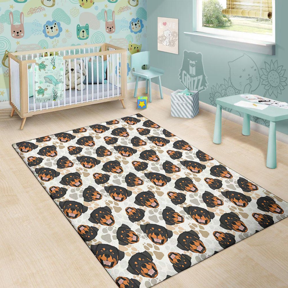 Rottweiler Print Pattern Floor Mat-grizzshop