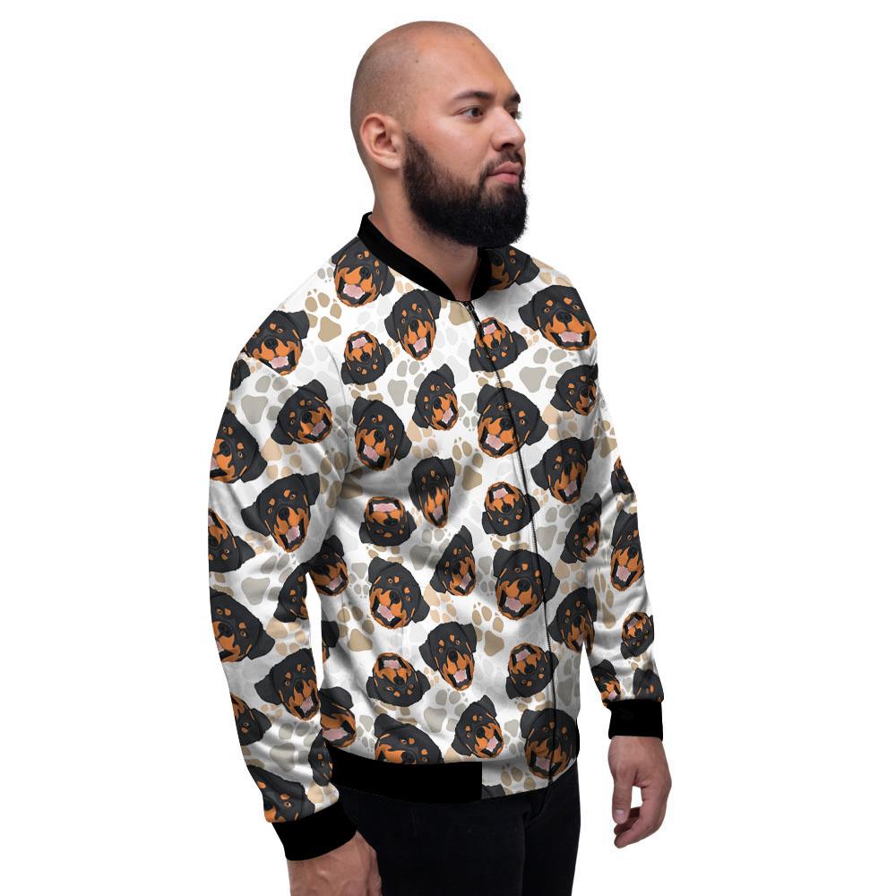 Rottweiler Print Pattern Men's Bomber Jacket-grizzshop