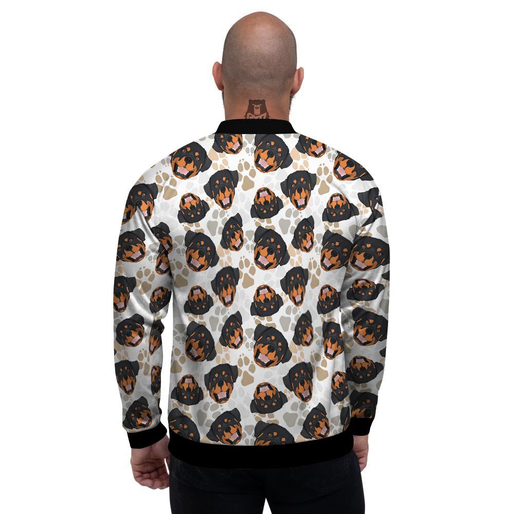 Rottweiler Print Pattern Men's Bomber Jacket-grizzshop