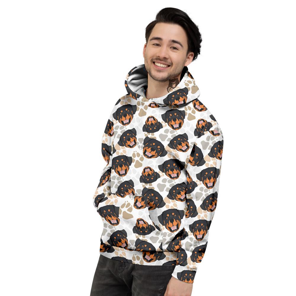 Rottweiler Print Pattern Men's Hoodie-grizzshop