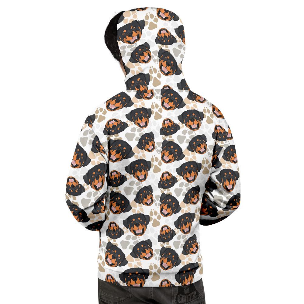 Rottweiler Print Pattern Men's Hoodie-grizzshop
