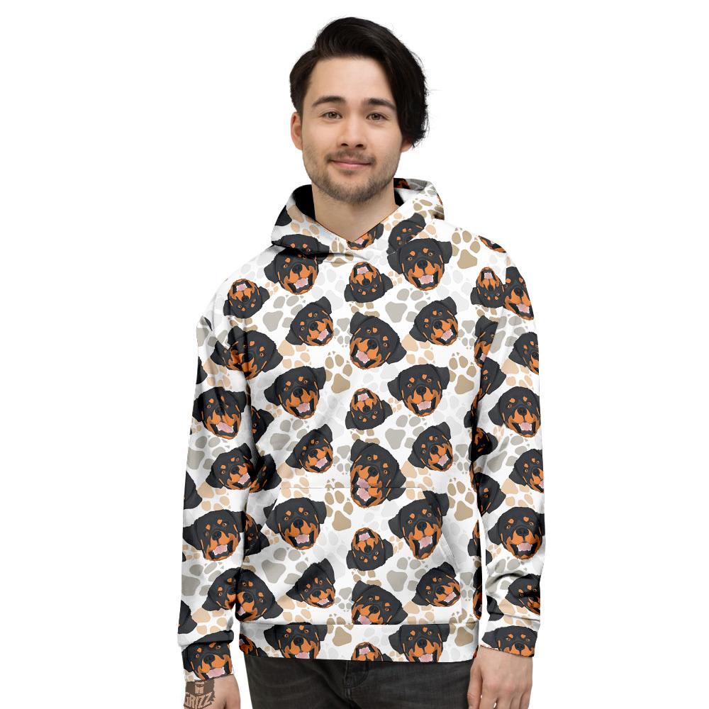 Rottweiler Print Pattern Men's Hoodie-grizzshop