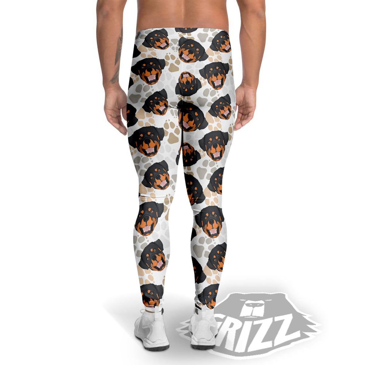 Rottweiler Print Pattern Men's Leggings-grizzshop