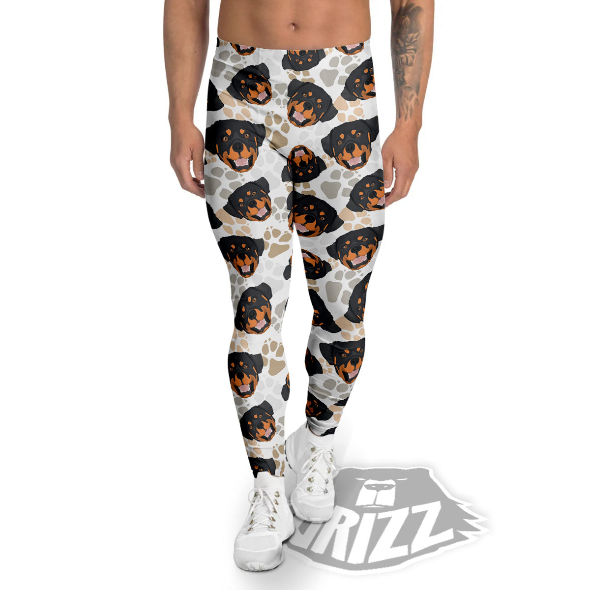 Rottweiler Print Pattern Men's Leggings-grizzshop