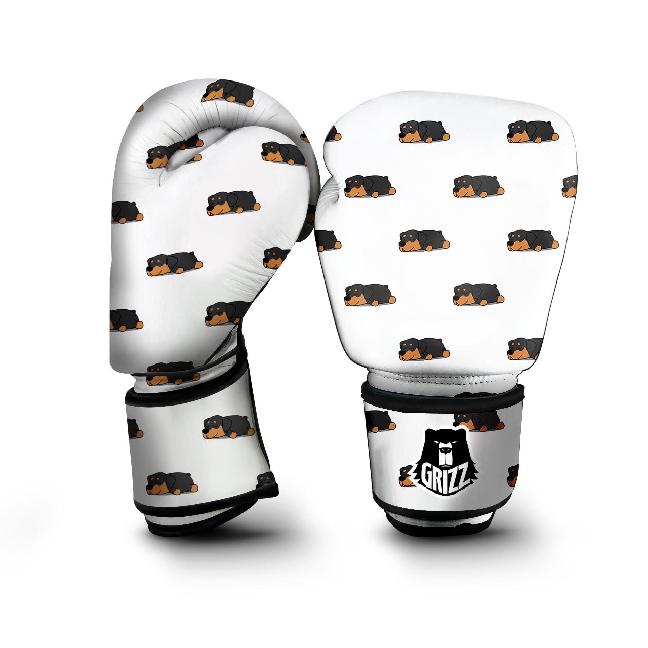 Rottweiler Sleeping Print Pattern Boxing Gloves-grizzshop