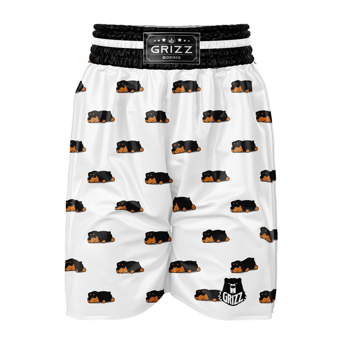 Rottweiler Sleeping Print Pattern Boxing Shorts-grizzshop