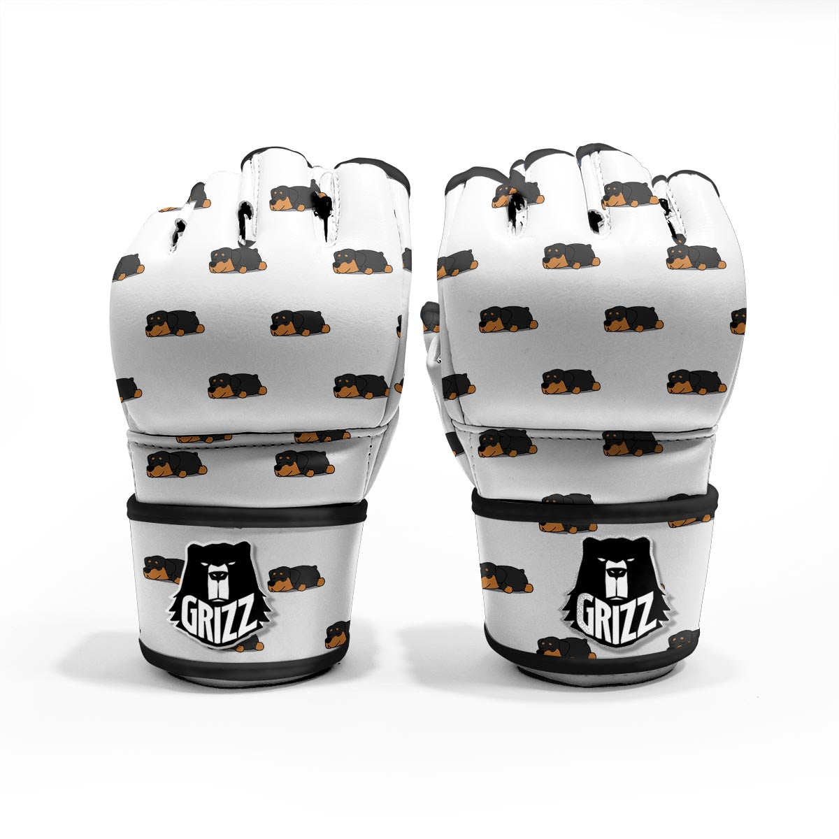Rottweiler Sleeping Print Pattern MMA Gloves-grizzshop