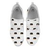 Rottweiler Sleeping Print Pattern White Athletic Shoes-grizzshop