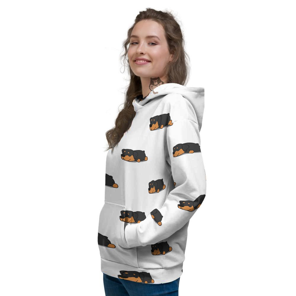 Rottweiler Sleeping Print Pattern Women's Hoodie-grizzshop