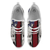 Rough American Flag Print White Athletic Shoes-grizzshop