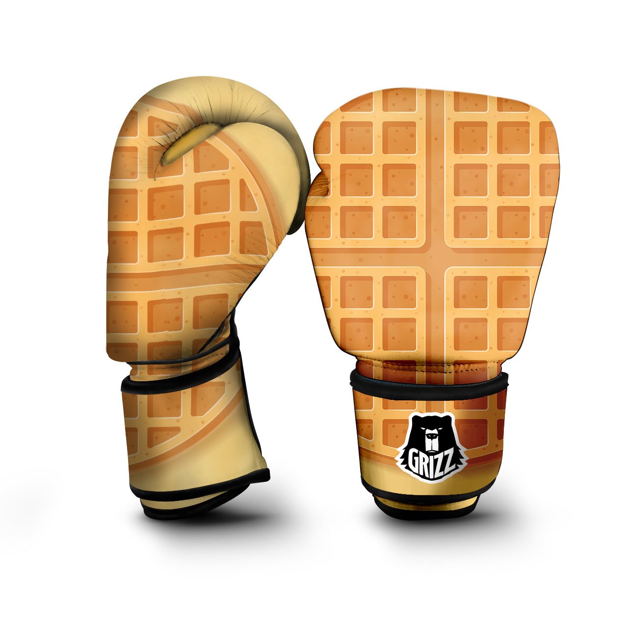 Round Waffle Print Boxing Gloves-grizzshop