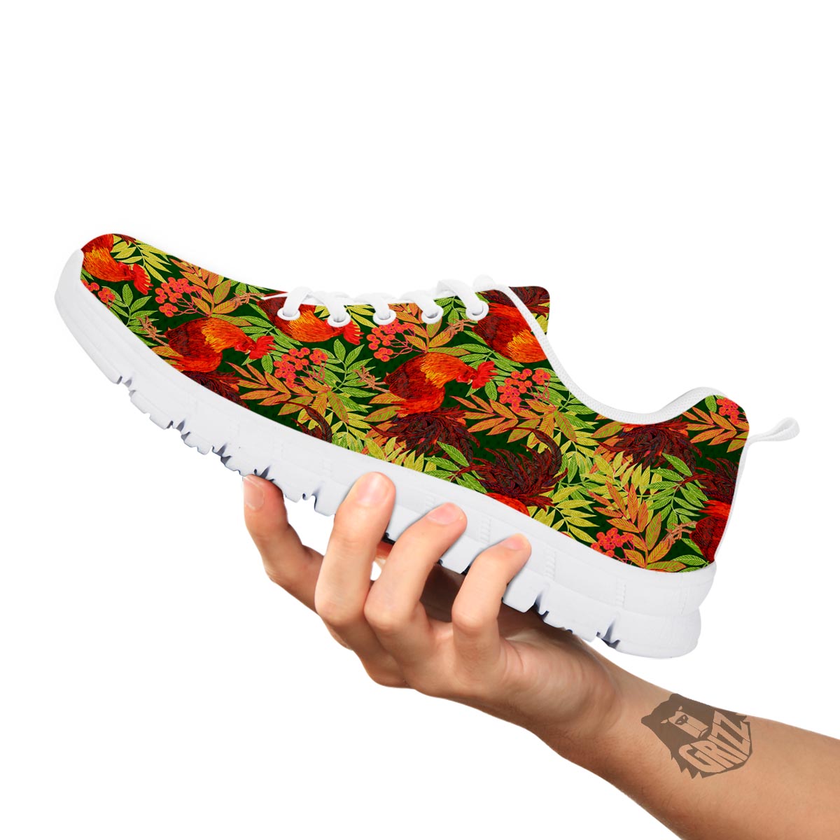 Rowan And Rooster Print Pattern White Sneaker-grizzshop